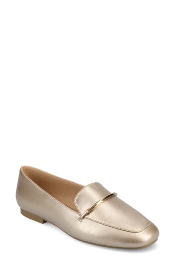Shop Journee Collection Tru Comfort Foam Wrenn Flat In Champagne
