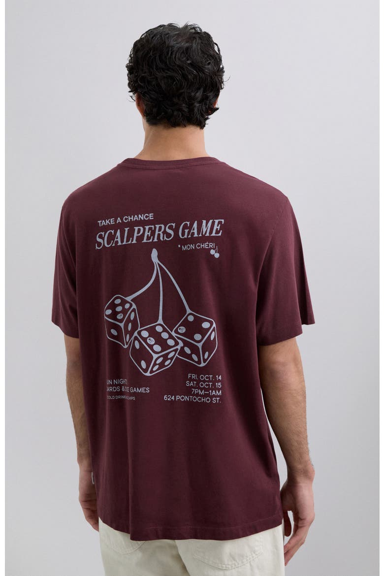 Dice Tee, Alternate, color, Burgundy