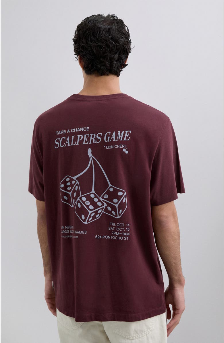 Scalpers Dice Tee, Alternate, color, Burgundy