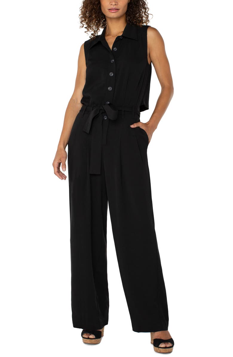 Liverpool Los Angeles Sleeveless Wide Leg Jumpsuit, Alternate, color, 