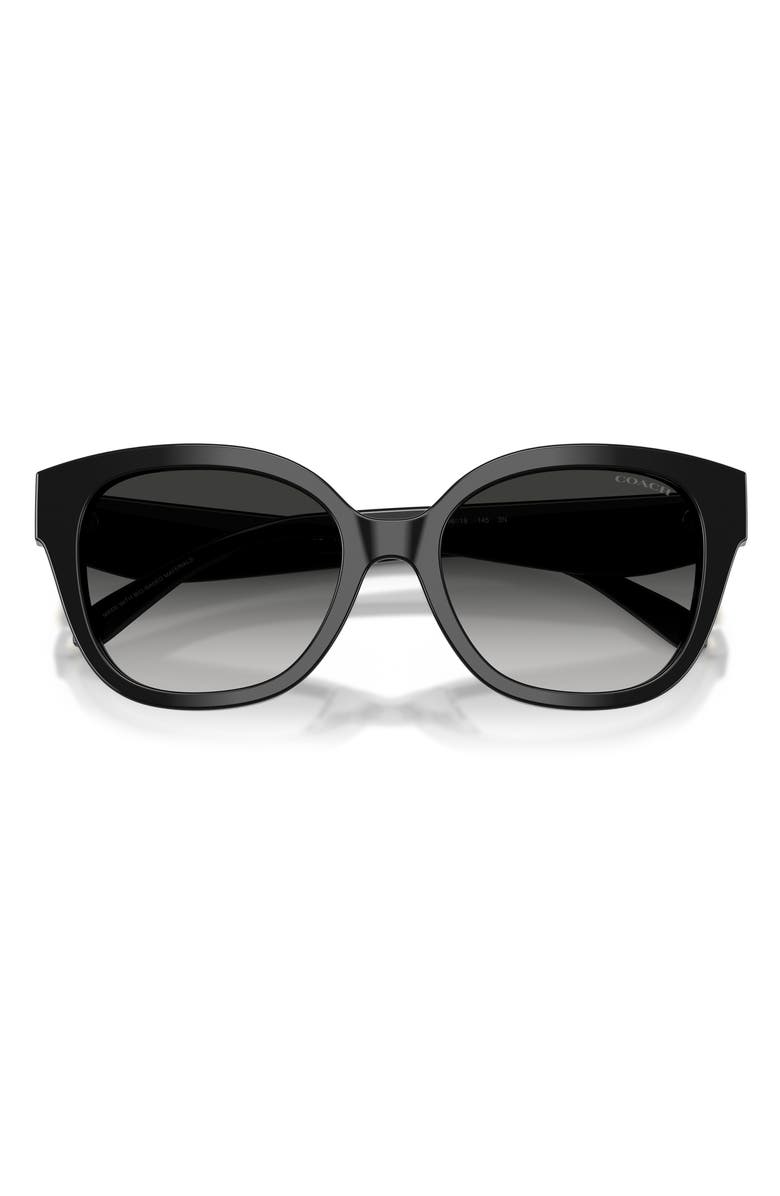 COACH 56mm Gradient Square Sunglasses, Alternate, color, Black / Grey Gradient