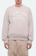 Helmut Lang Varsity Cotton French Terry Crewneck Sweatshirt