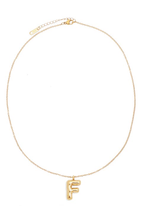 Bubble Initial Necklace
