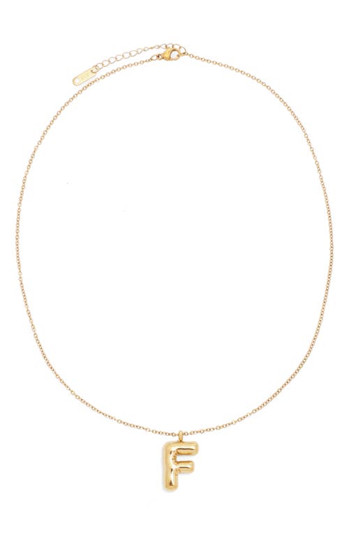 Petit Moments Bubble Initial Necklace In Gold - F