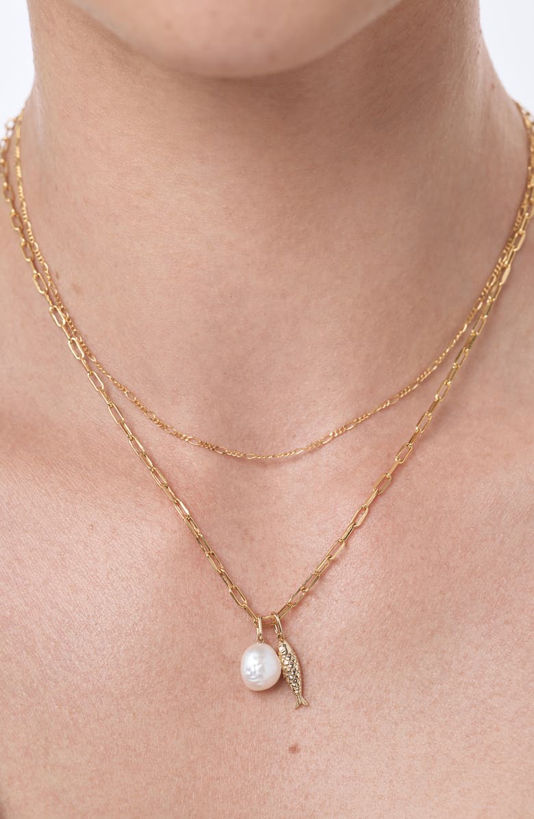 Ana Luisa Solid Yellow Gold - Gold Fish Necklace, Alternate, color, Gold