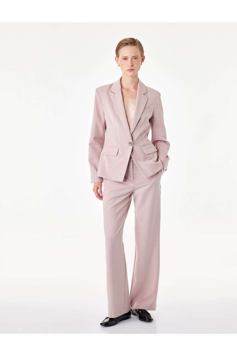 Tailored Straight Leg Trousers With Pockets, Main, color, PINK