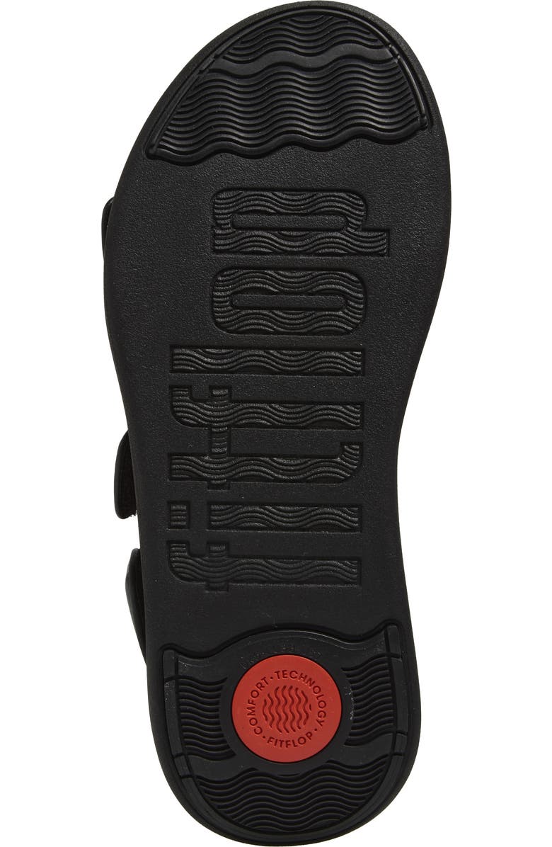 FitFlop F-Mode Go Adjustable Platform Flip Flop, Alternate, color, All Black