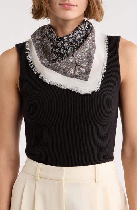 Paisley Cotton Square Scarf