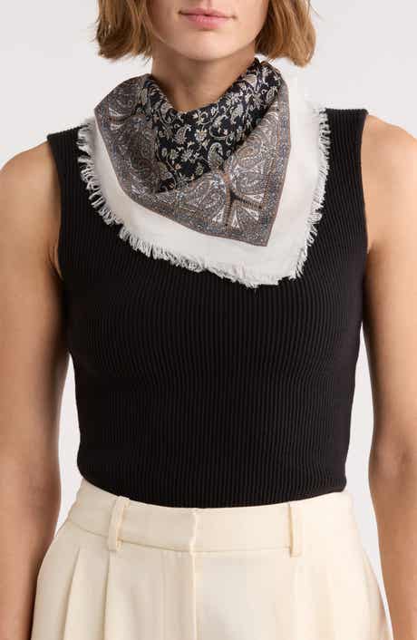 BCBGeneration Paisley Cotton Square Scarf