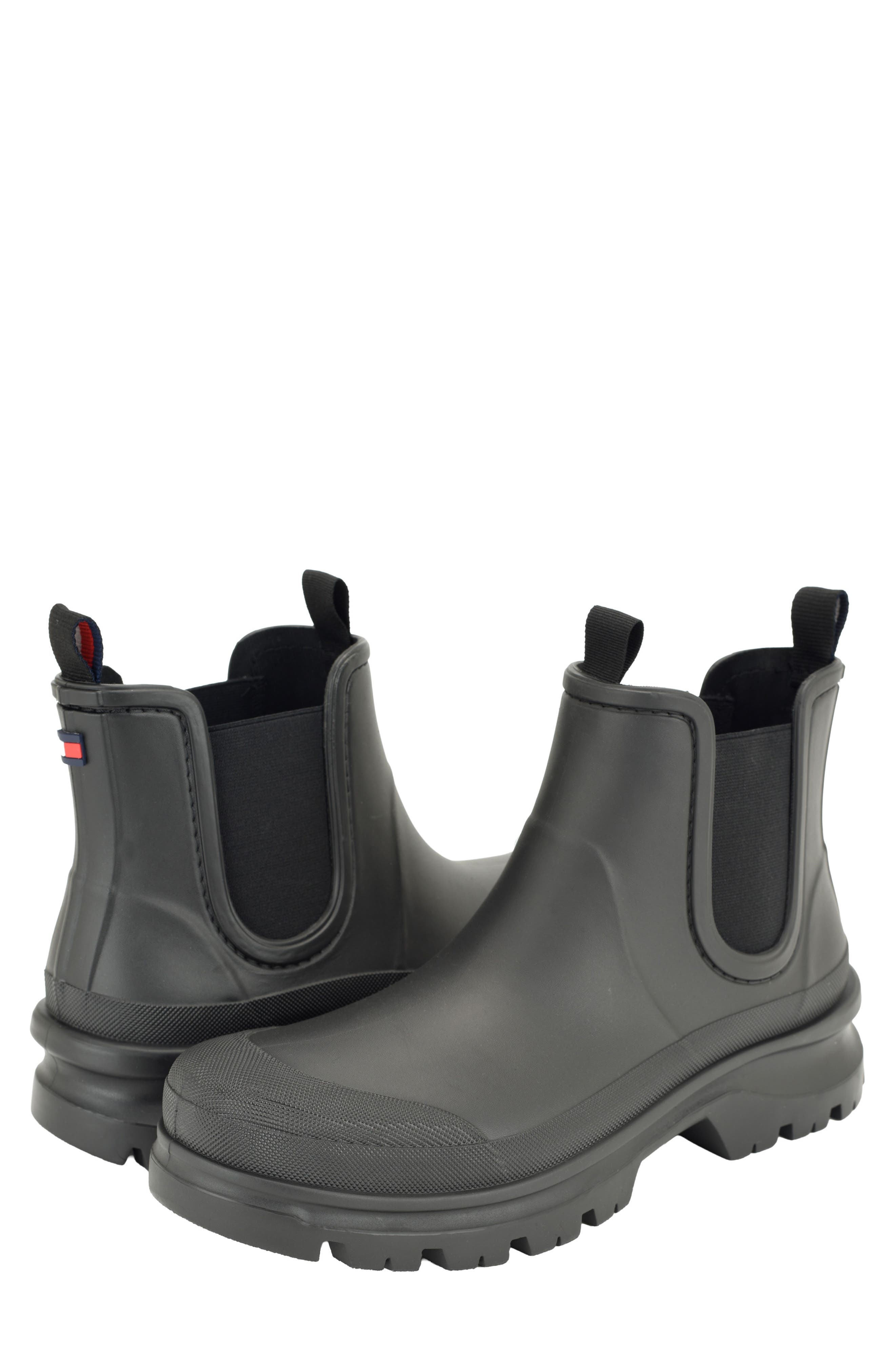 Webune Chelsea Rain Boot, Alternate, color, BLACK