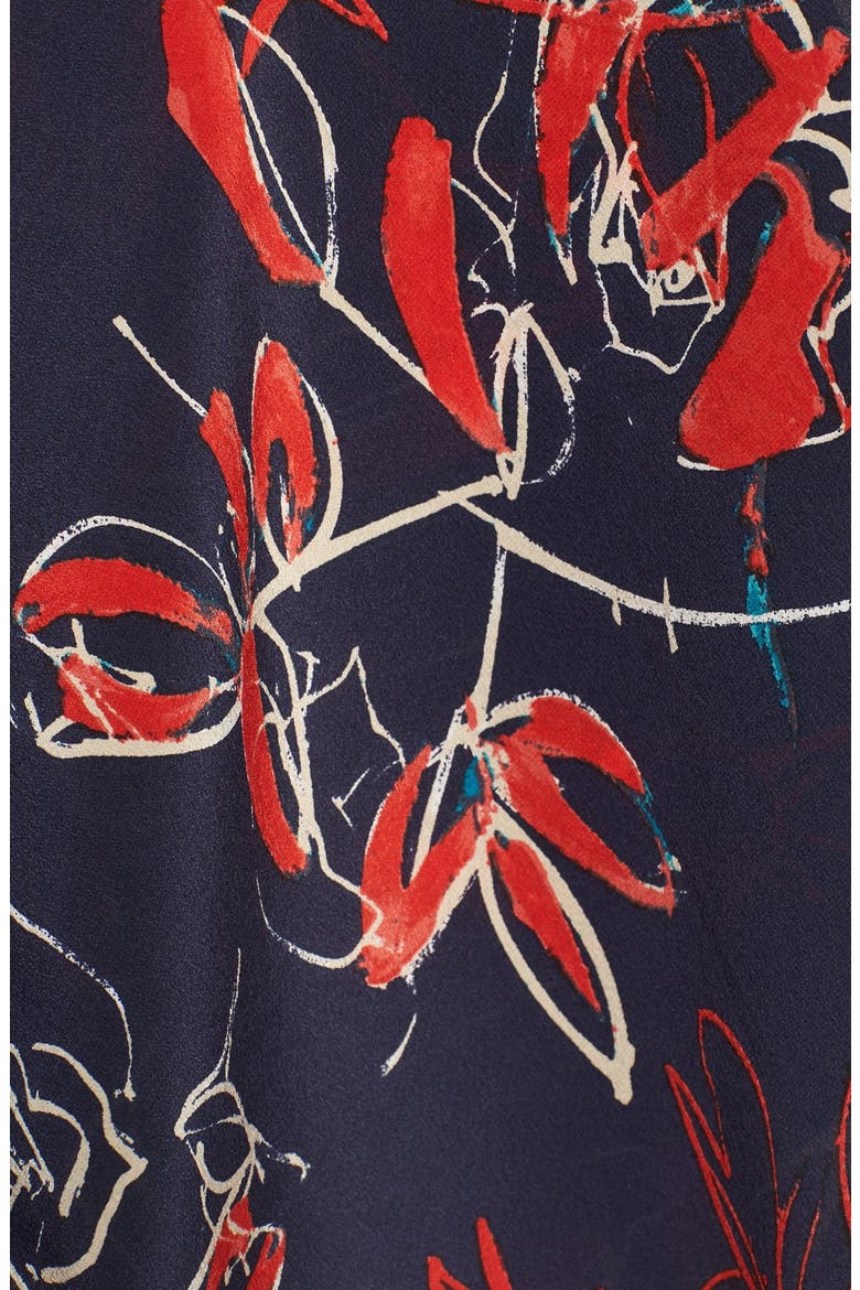 'Rosewater' Sandwashed Silk Scarf, Alternate, color, NAVY COMBO