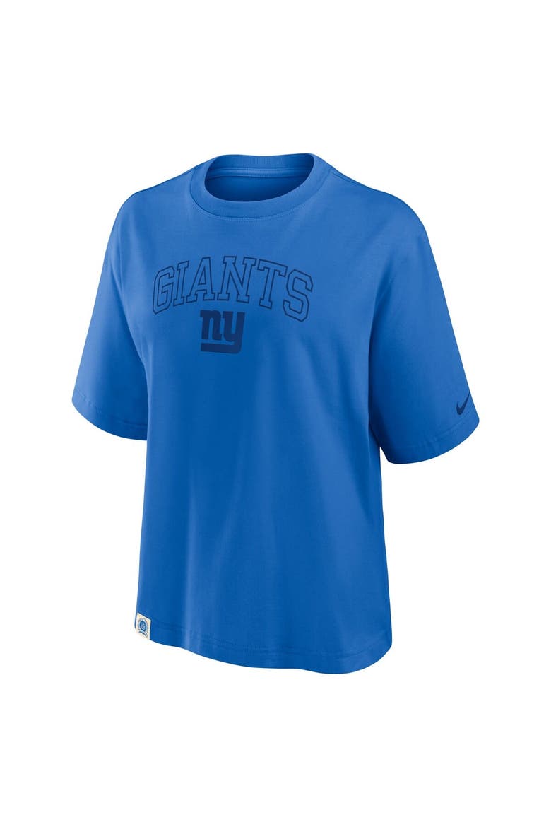 Women's Nike Royal New York Giants Glory Arch Boxy T-Shirt, Alternate, color, Royal