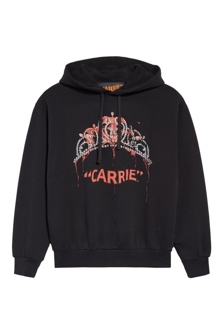 Carrie Tiara Graphic Hoodie, Alternate, color, BLACK 999