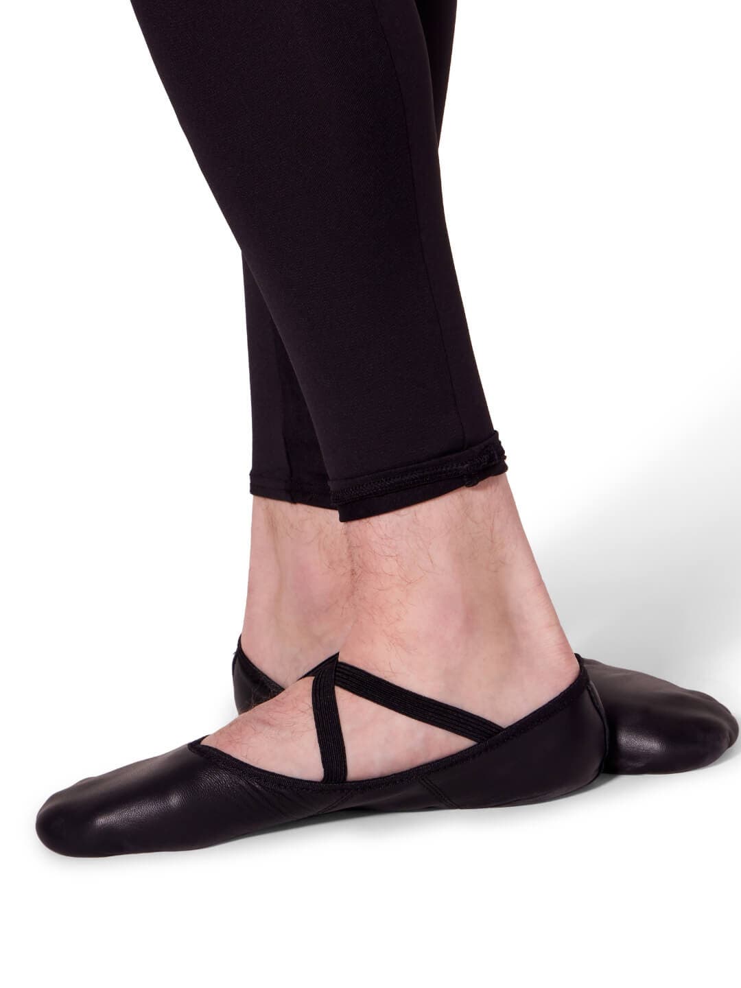 Men's Leather Romeo Ballet Shoe, Alternate, color, black