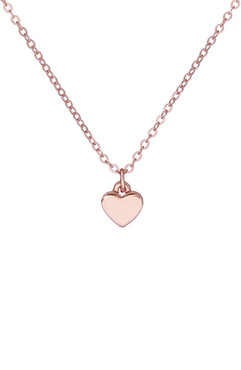 Ted Baker London Hara Tiny Heart Pendant Necklace, Main, color, Rose Gold