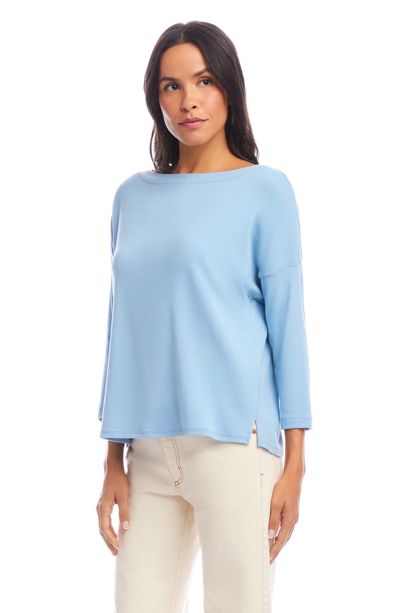 Karen Kane Boatneck Organic Cotton Blend Top, Alternate, color, 