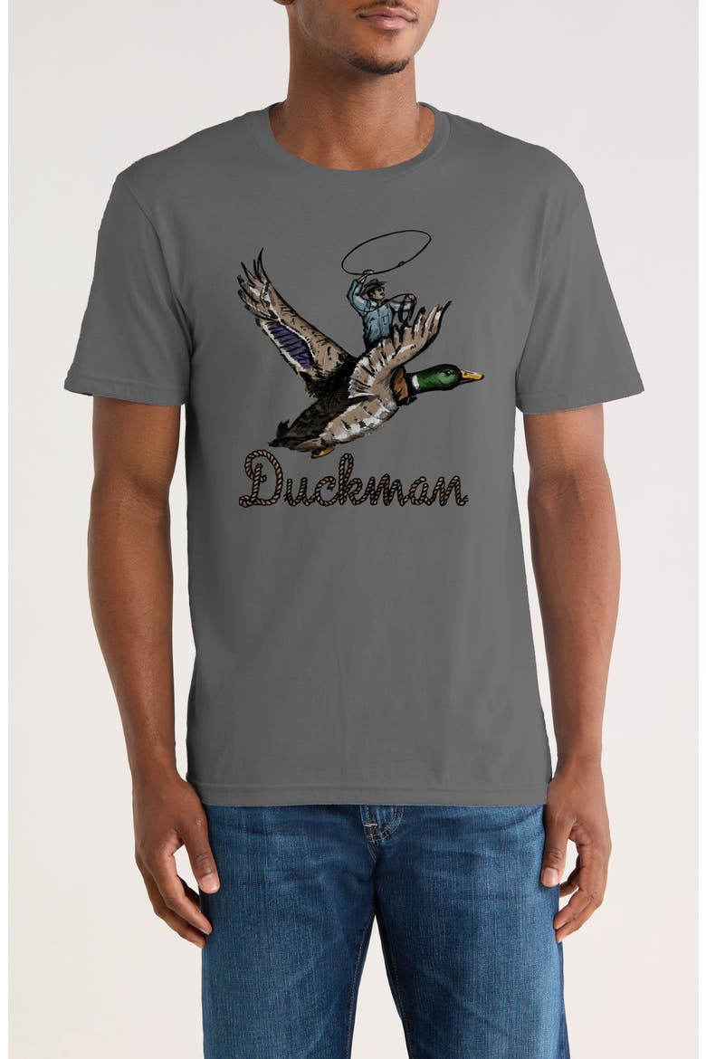 Riley Green Duckman Graphic T-Shirt, Main, color, CHARCOAL