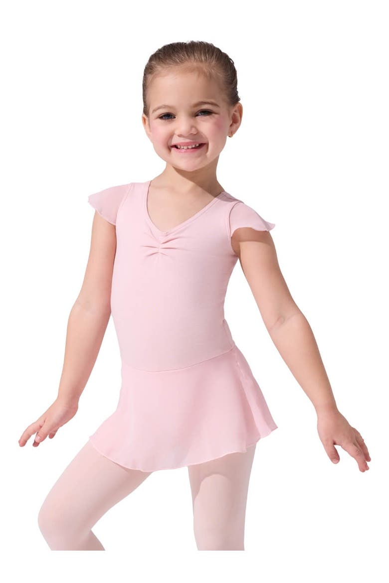 Flutter Sleeve Dress, Main, color, light/pastel pink