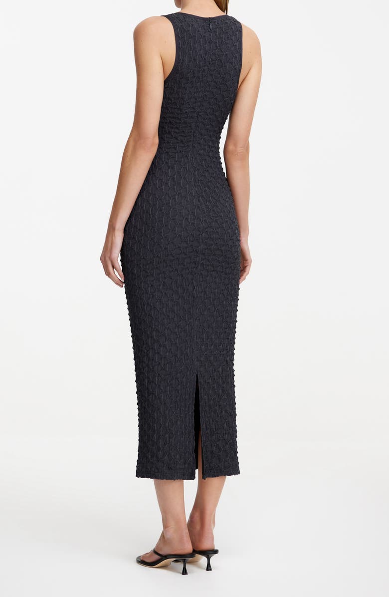 Significant Other Alex Texture Asymmetric Maxi Dress, Alternate, color, Charcoal