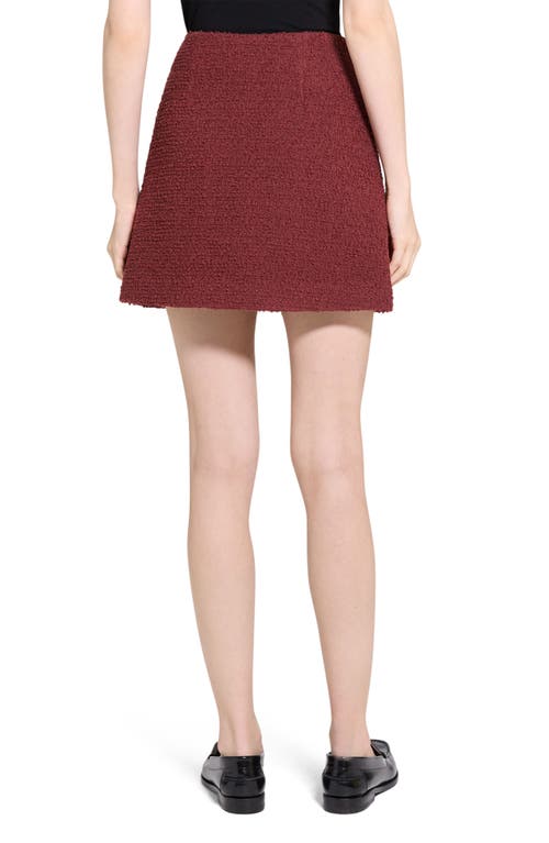 Theory Tweed Miniskirt In Red