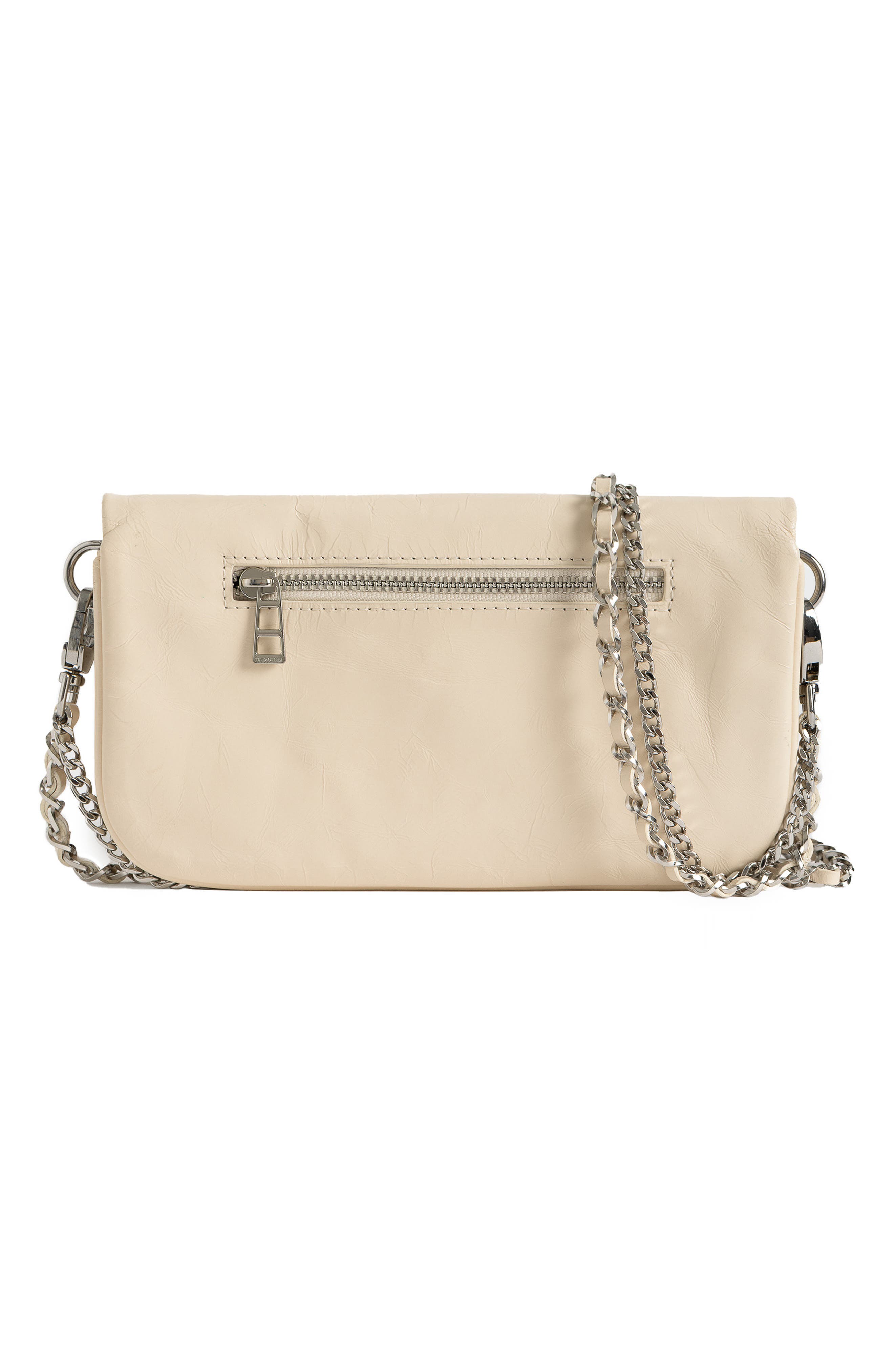 Rock Nano Tattoo Leather Clutch, Alternate, color, FLASH