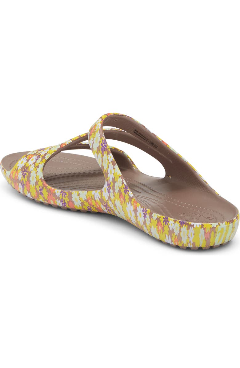 CROCS Kadee II Retro Floral Slide Sandal, Alternate, color, Truffle
