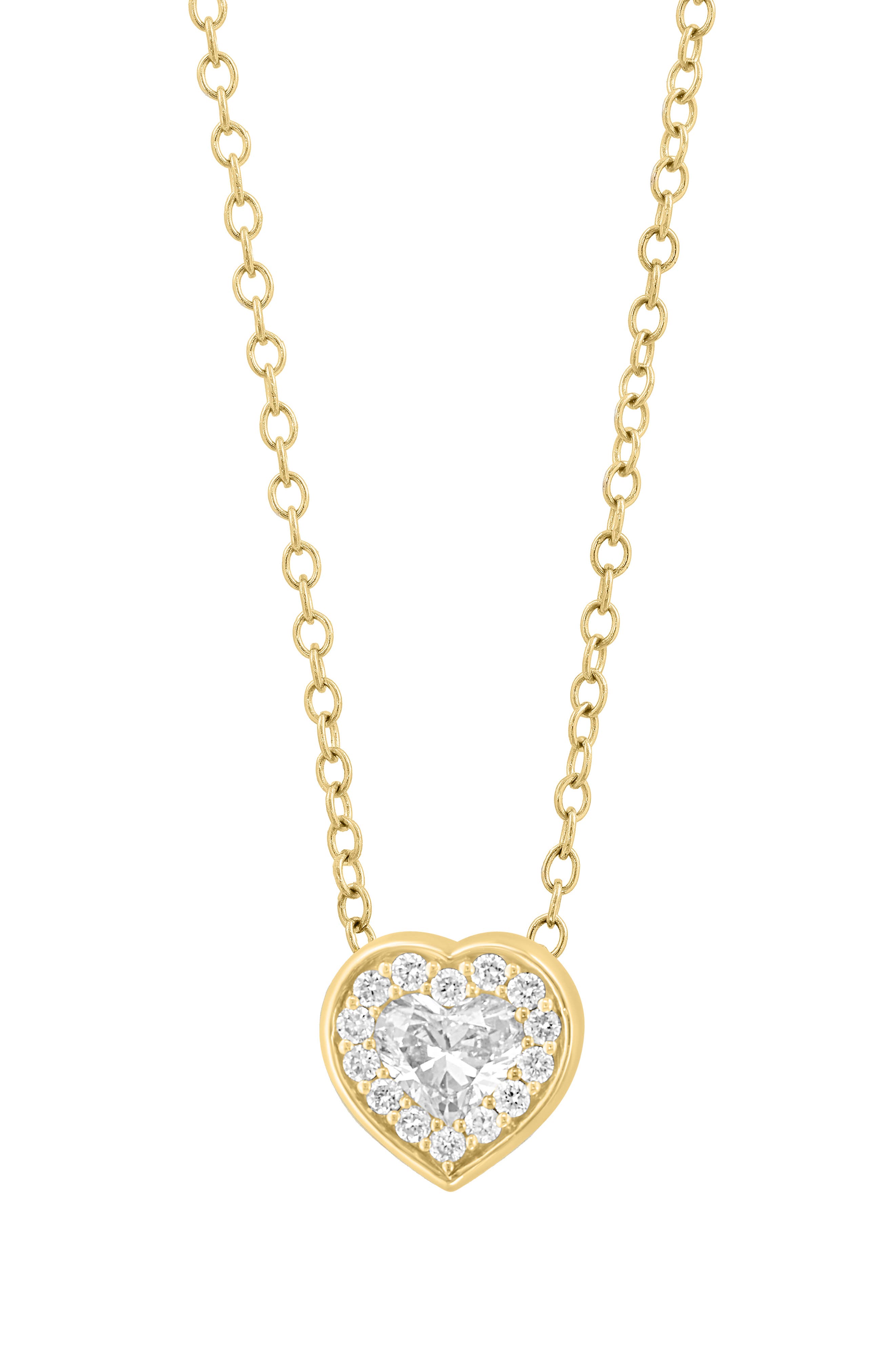 EFFY Lab-Grown Diamond Heart Pendant Necklace
