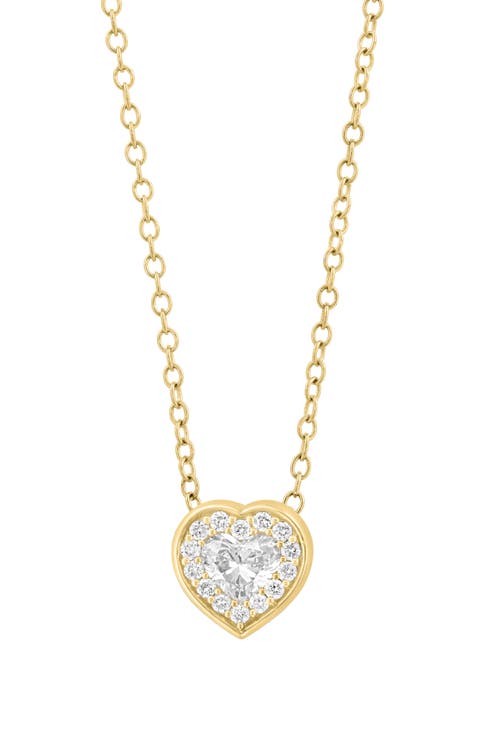 Lab-Grown Diamond Heart Pendant Necklace