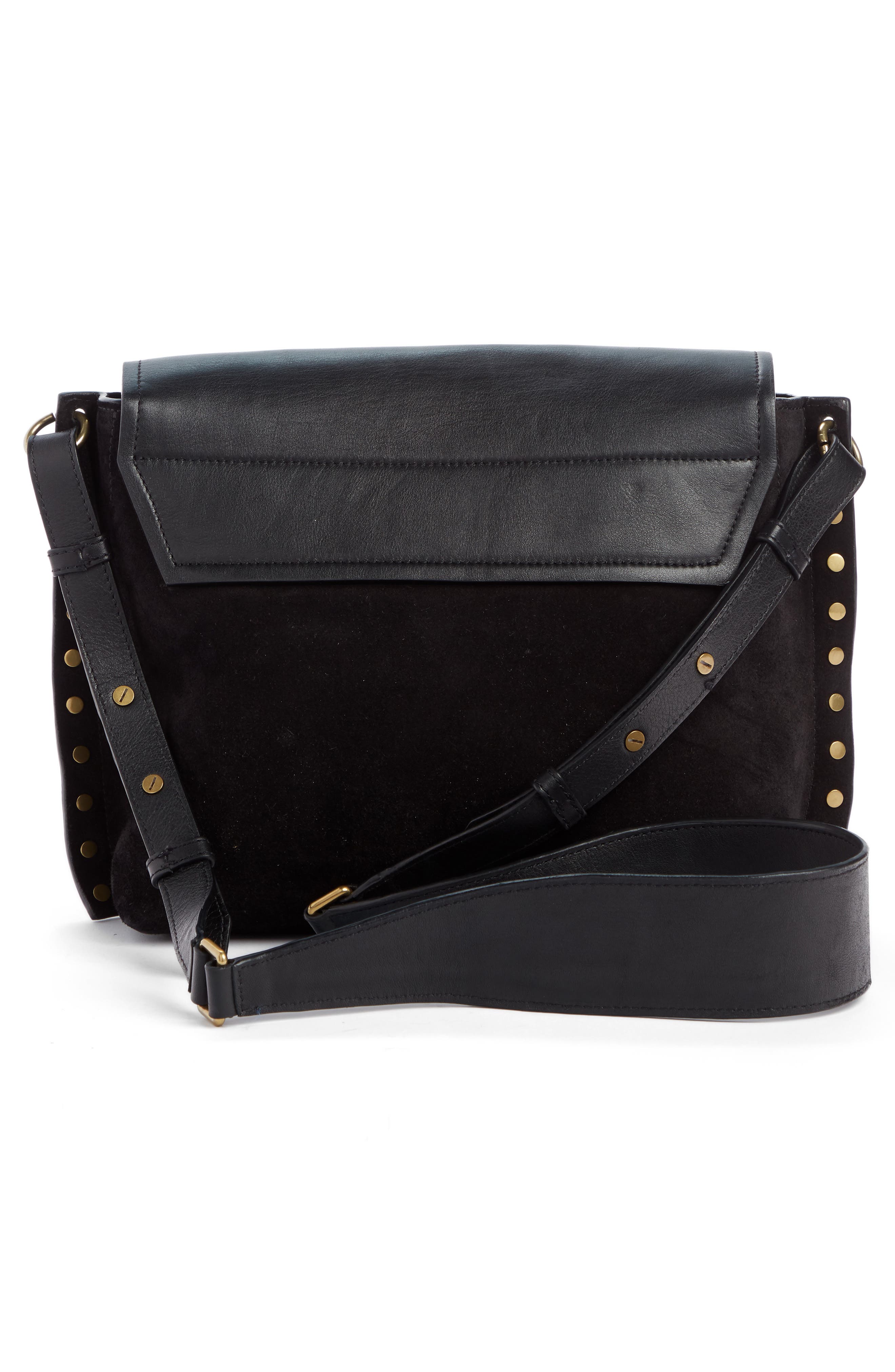 Isabel Marant Asli Leather Shoulder Bag, Alternate, color, 