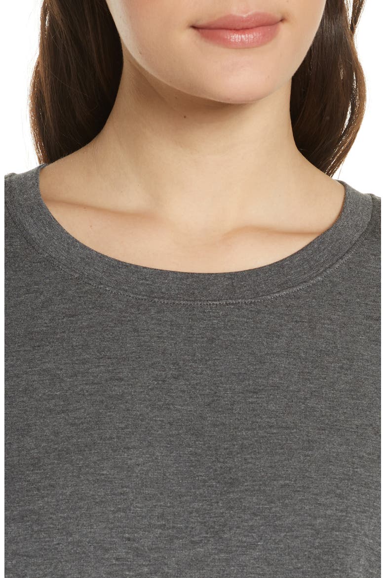 All Weekend Crop Sweatshirt, Alternate, color, DARK STEEL HEATHER