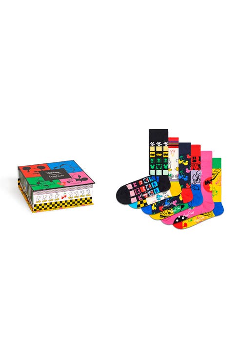 x Disney Assorted 6-Pack Crew Socks Gift Box