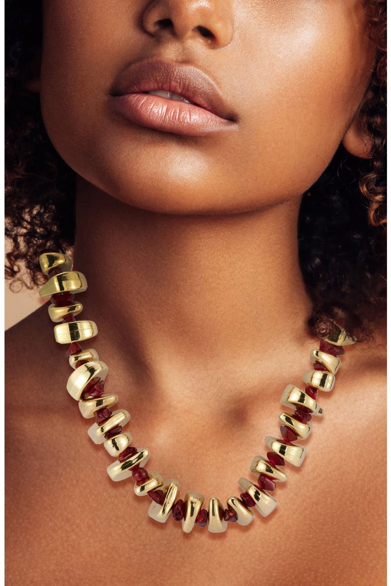 Beaded Necklace, Alternate, color, GOLD