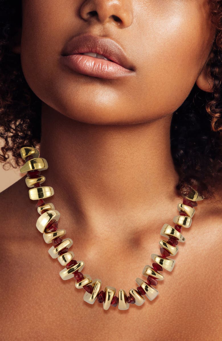 SPHERA MILANO Beaded Necklace, Alternate, color, Gold