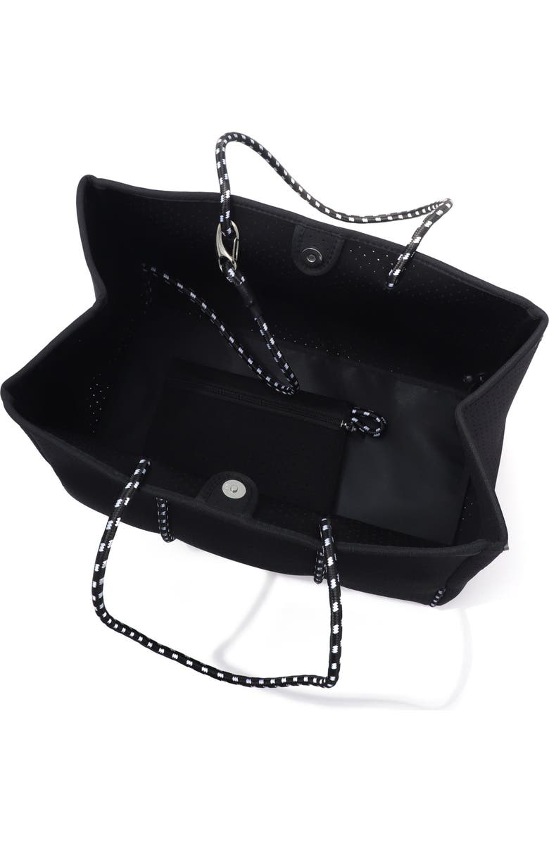 Adornia Black Neoprene Tote Bag, Alternate, color, Black