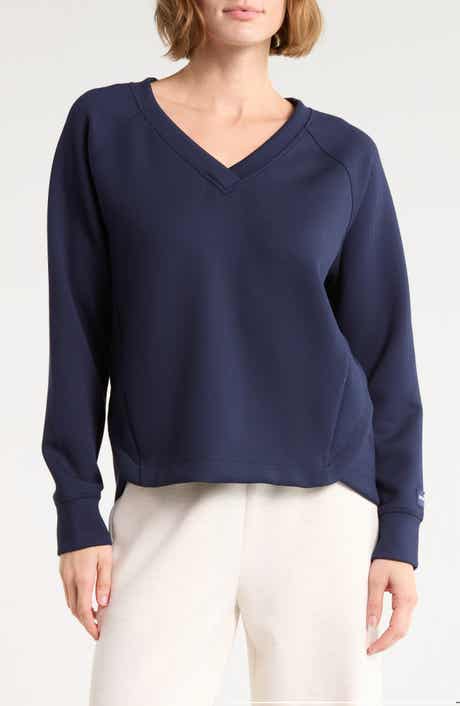 Tulip Hem V-Neck Pullover