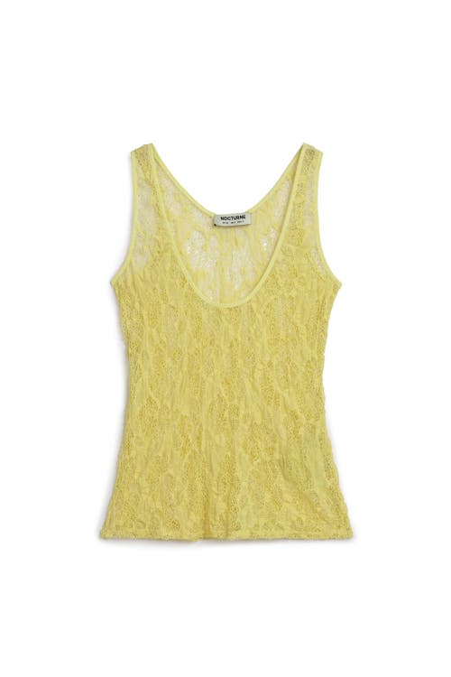 Nocturne Halter Neck Lace Blouse In Yellow