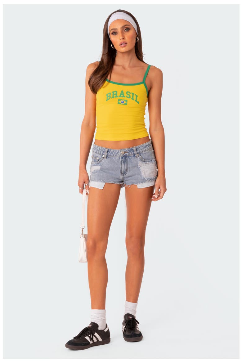 Brasil Crop Tank, Alternate, color, YELLOW