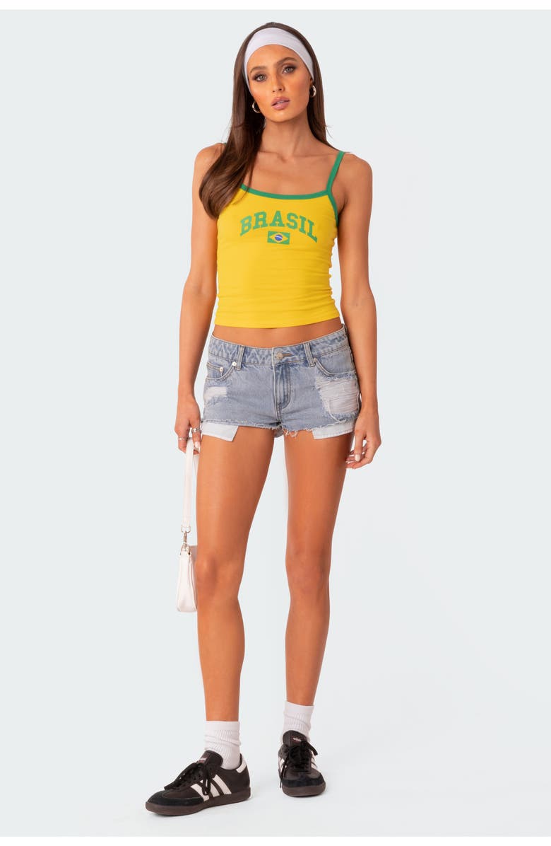 EDIKTED Brasil Crop Tank, Alternate, color, Yellow