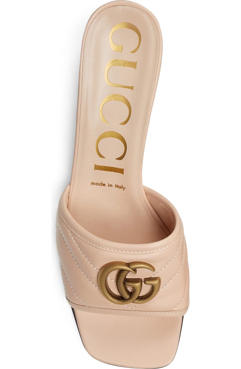 Gucci GG Chevron Matelassé Slide Sandal, Alternate, color, Skin Rose