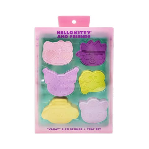 Hello Kitty® & Friends Vacay 6-piece Sponge And Tray Set