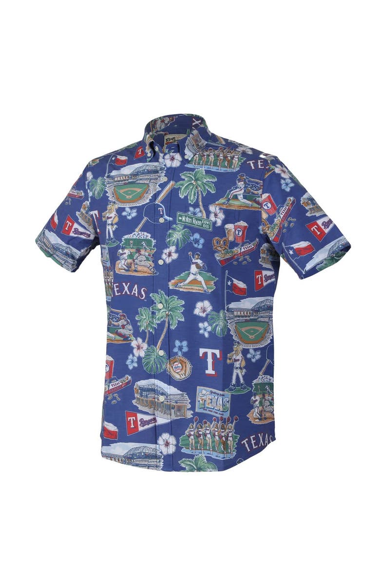 Reyn Spooner Men's Reyn Spooner Royal Texas Rangers Scenic Tri-Blend Performance Button-Up Top, Alternate, color, Royal