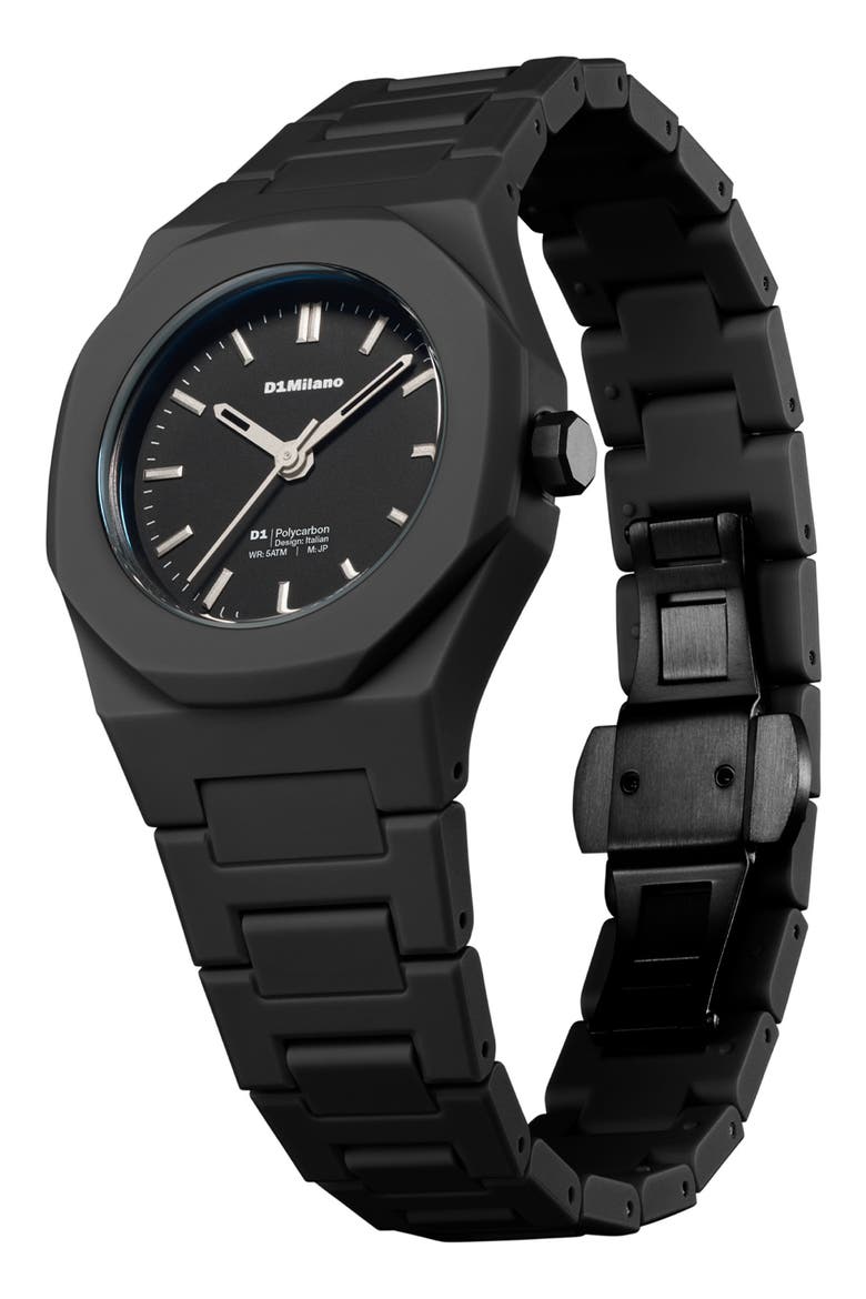 Pulse Polycarbon Bracelet Watch, 32mm, Alternate, color, BLACK