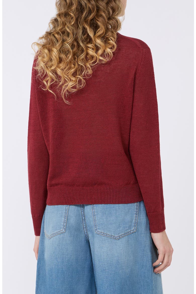 Linen Sweater, Alternate, color, CHERRY