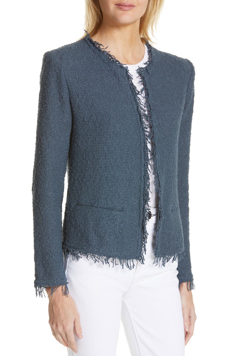 IRO Fringe Trim Open Jacket, Alternate, color,