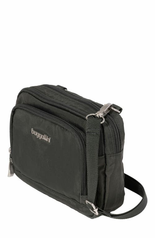 Baggallini Triple Zip Small Convertible Crossbody Bag In Charcoal