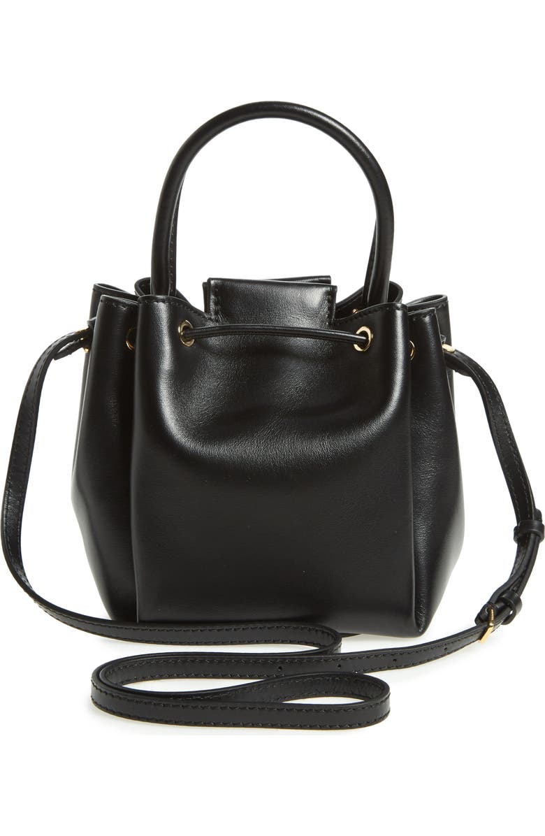 Burberry Peony Leather Bucket Bag, Alternate, color,