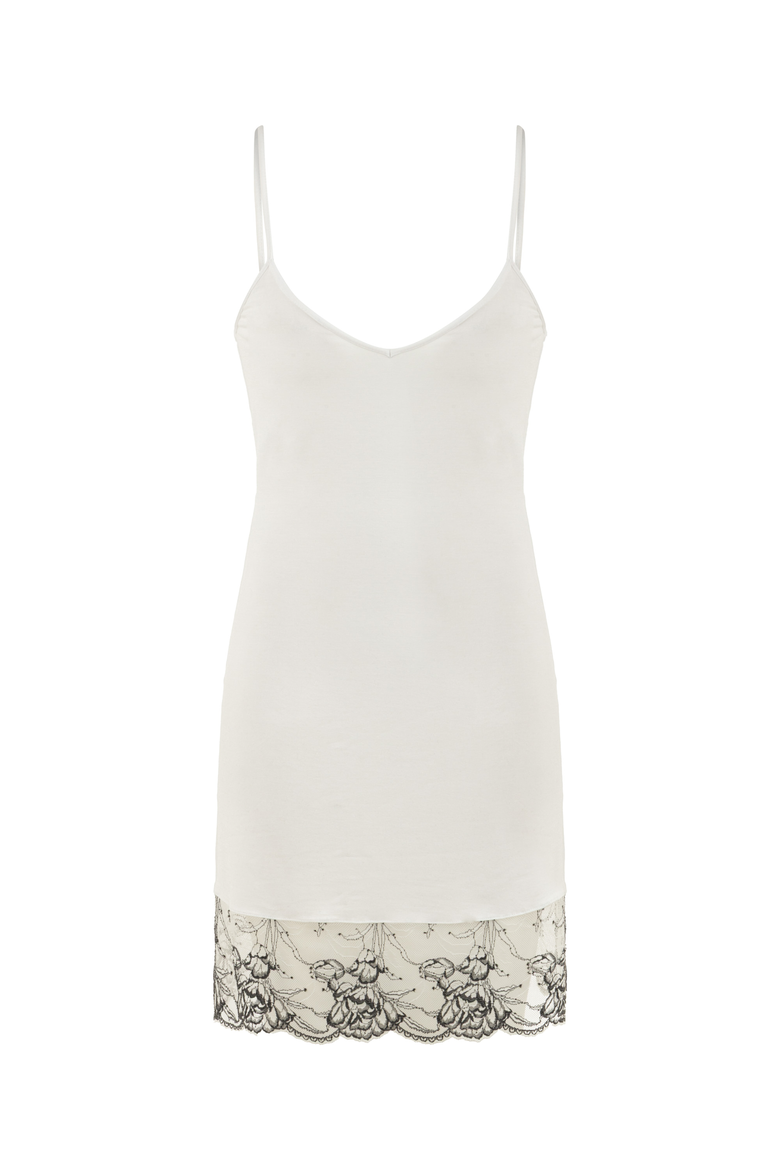 Modal Lace Nightdress, Alternate, color, White