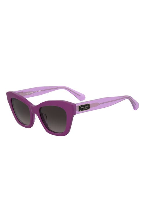 Shop Kate Spade New York Daina 51mm Gradient Cat Eye Sunglasses In Violet/pink Ds
