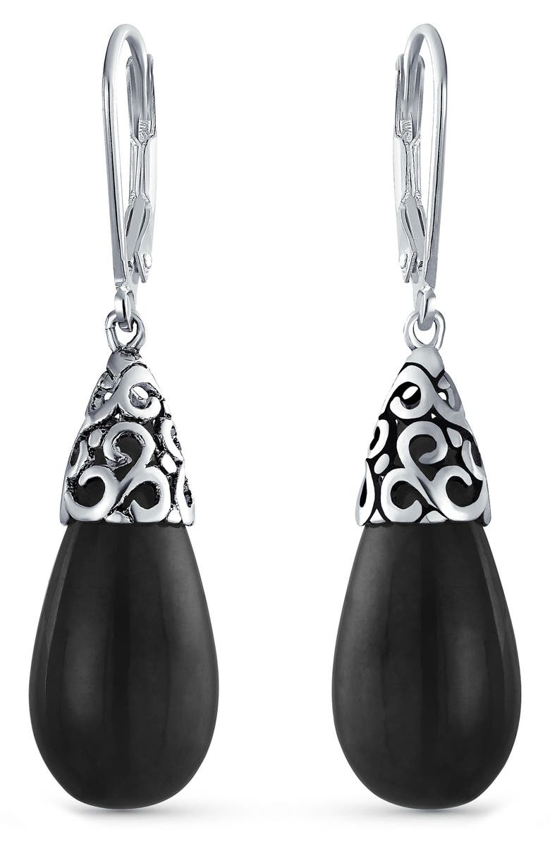 BLING JEWELRY Teardrop Filigree Earrings, Main, color, 