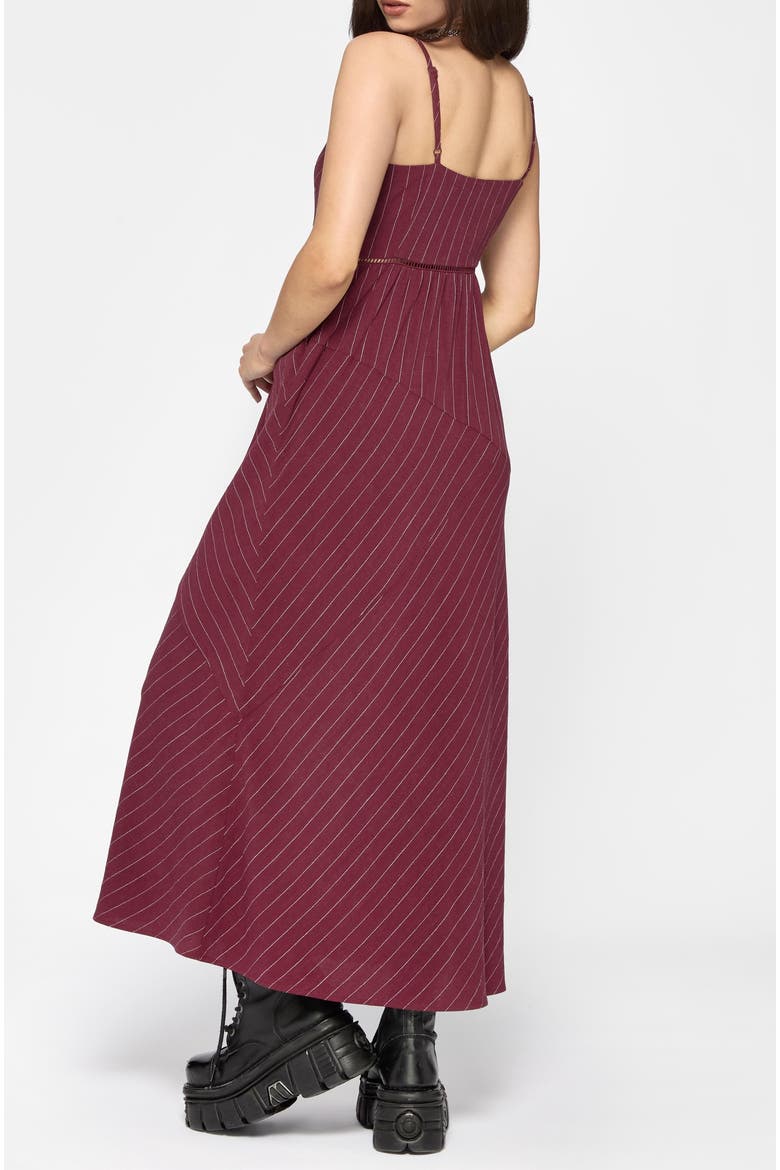 Rue Stripe Voile Cami Maxi Dress, Alternate, color, Burgundy